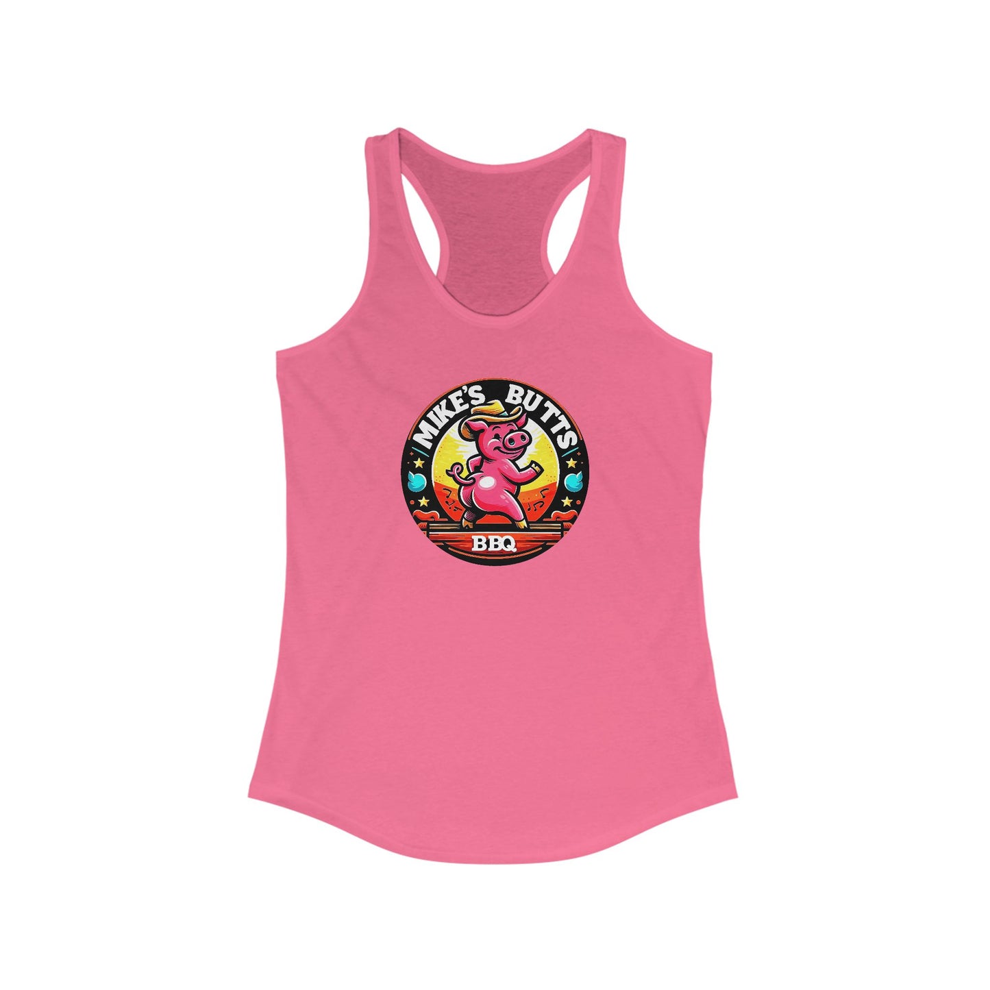 BBQ Party Women's Racerback Tank Top, Summer Casual Wear, Gift for Grill Lovers, Outdoor Activities Shirt, Fun Foodie Apparel