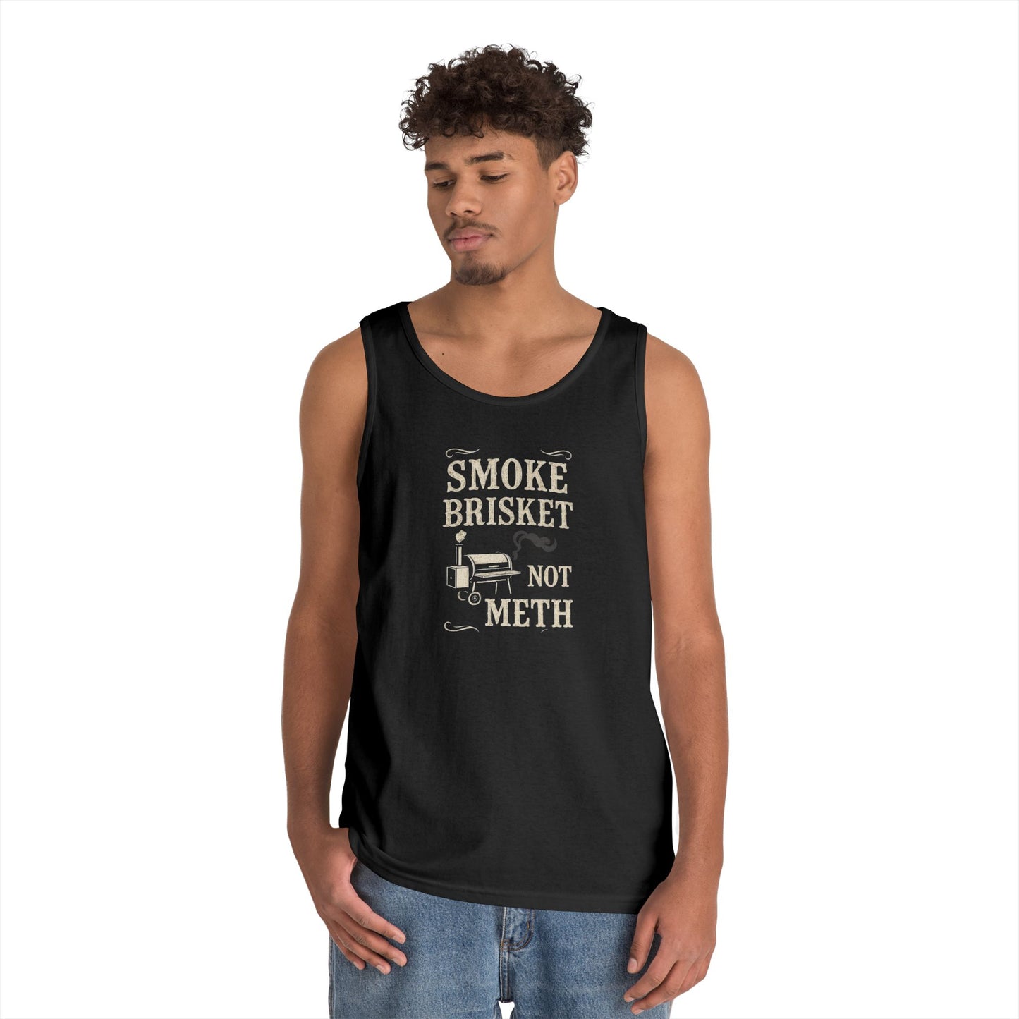 "Smoke Brisket Not Meth" Unisex Tank Top