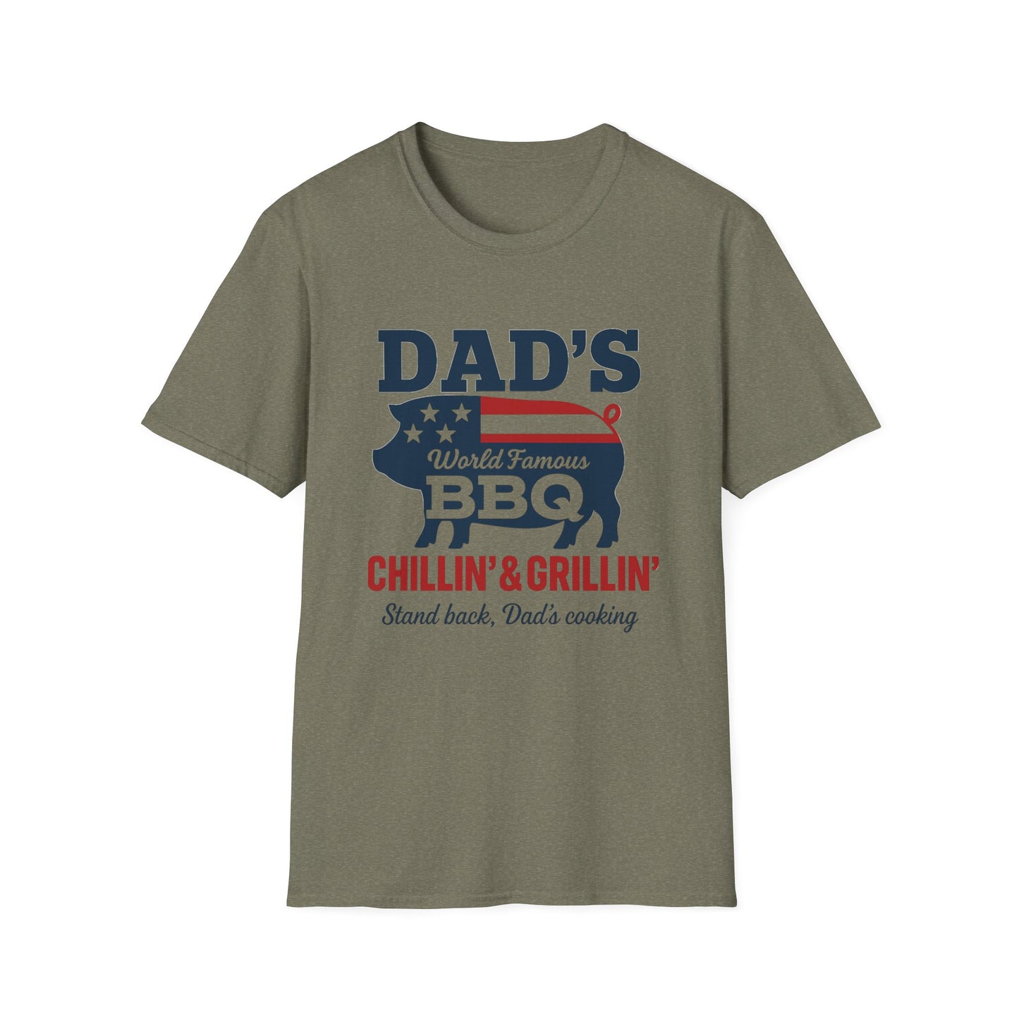 “Dad's BBQ Chillin and Grillin” Softstyle T-Shirt
