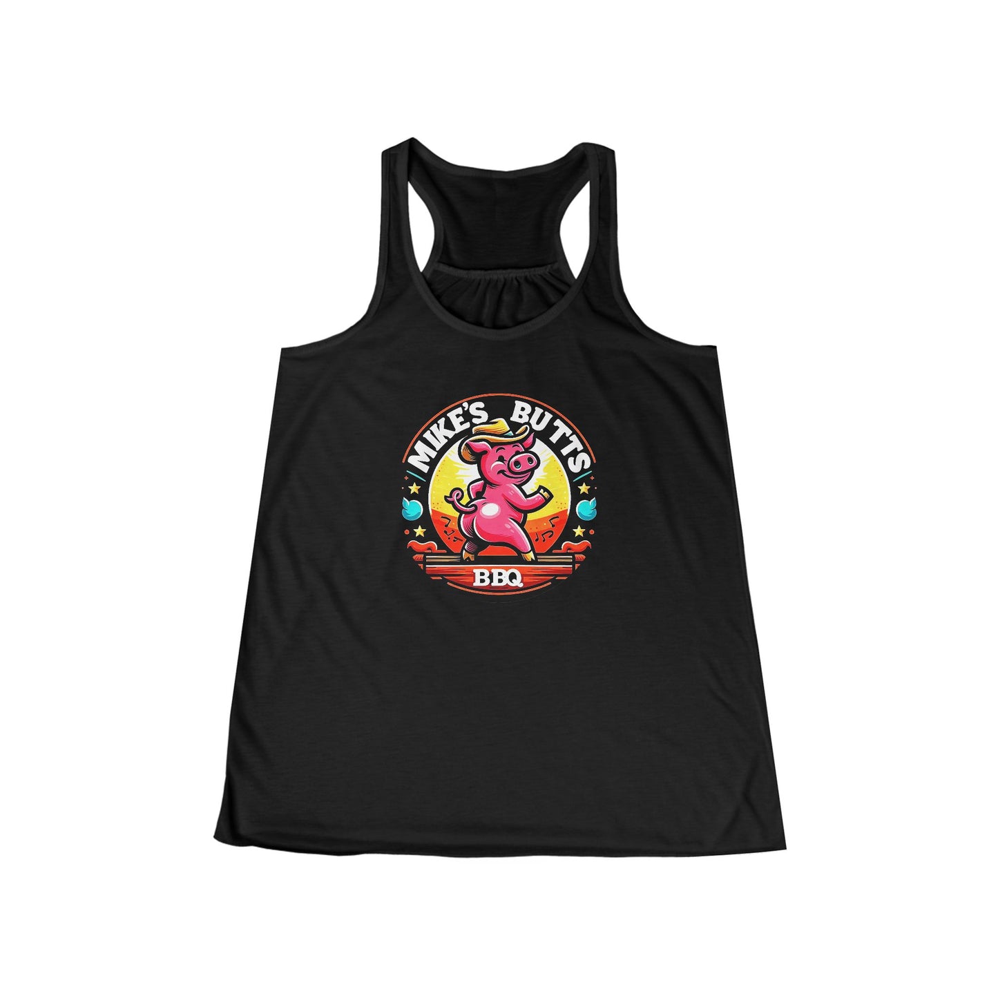 Playful BBQ Tank Top for Women, Fun Flowy Racerback, Summer BBQ Party Shirt, Flirty & Comfortable, Gift for BBQ Lovers
