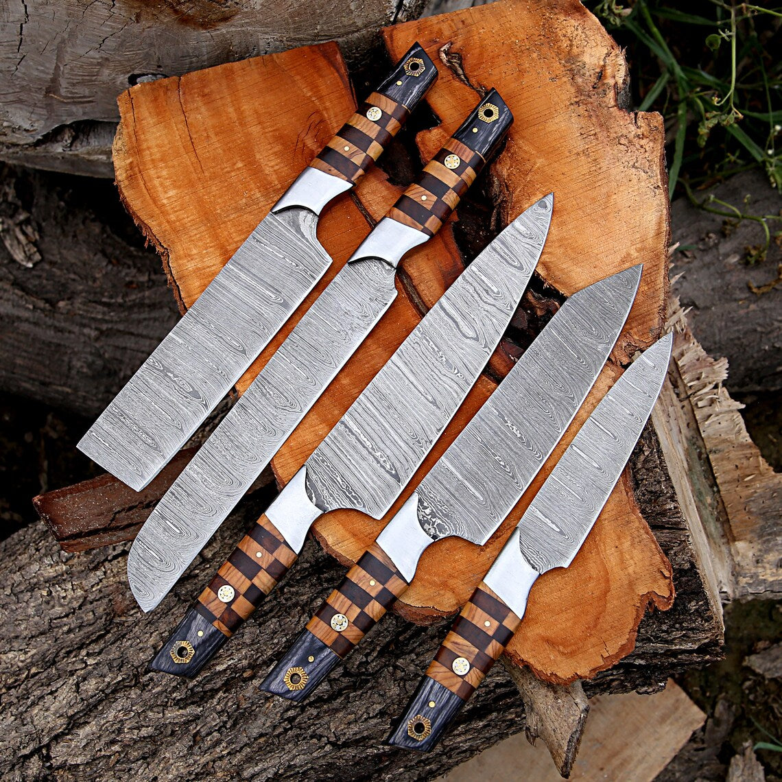 CUSTOM HANDMADE DAMASCUS CHEF SET