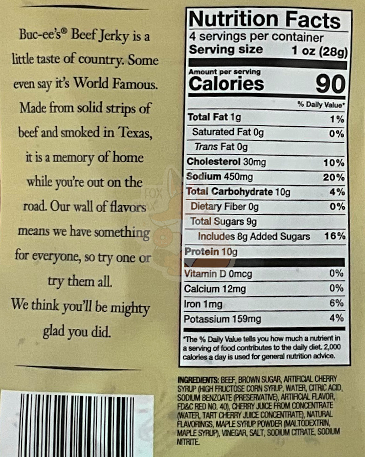 Buc-ee's Cherry Maple Beef Jerky