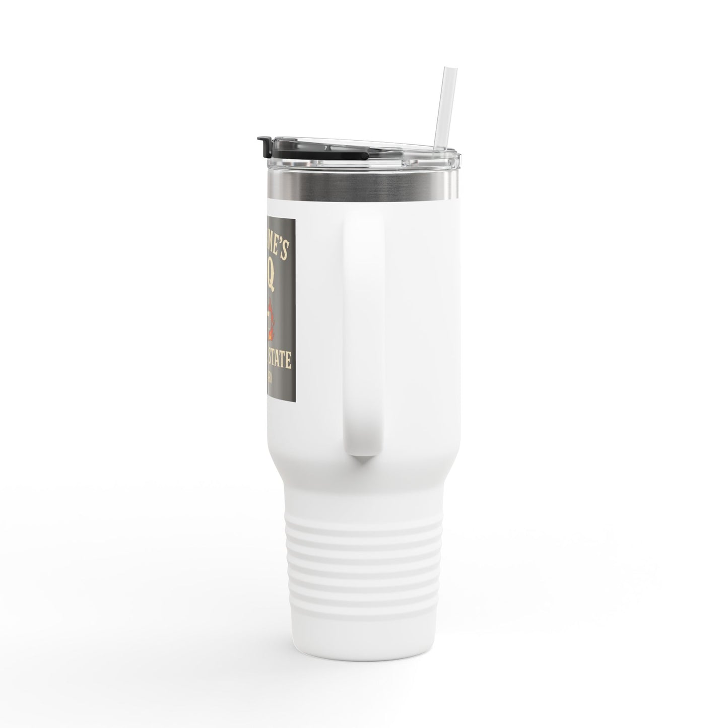 Personalized BBQ Insulated Travel Mug - 40oz Custom Drinkware