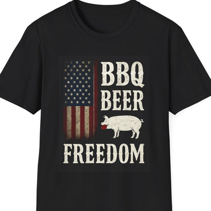 “BBQ Beer Freedom” Softstyle T-Shirt