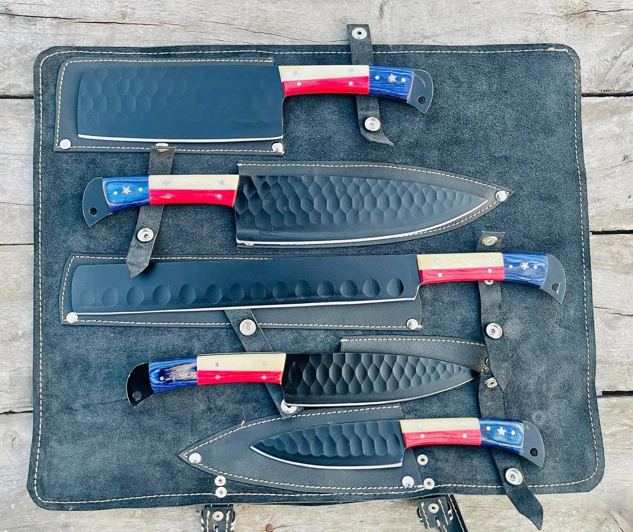 Hand Made BBQ/Chef/Kitchen Knife Set