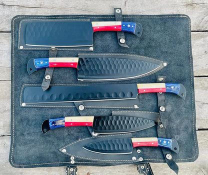 Hand Made BBQ/Chef/Kitchen Knife Set