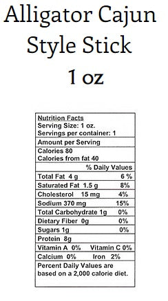 Alligator Beef Jerky Stick (Cajun-flavor)