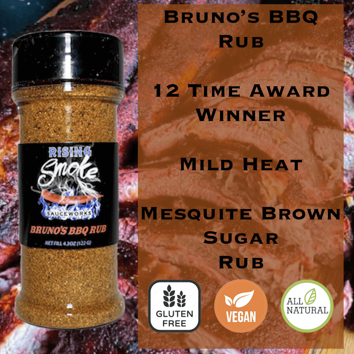 Bruno's BBQ Rub (4.3oz)