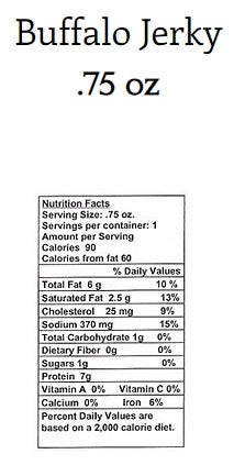 Buffalo Jerky (smoked)