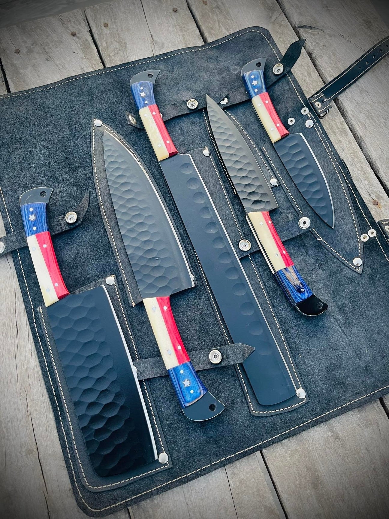 Hand Made BBQ/Chef/Kitchen Knife Set