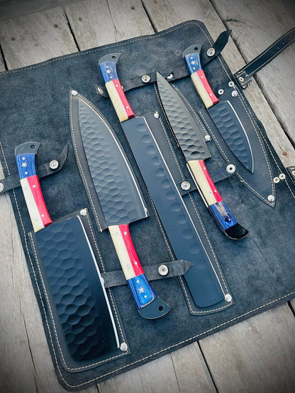 Hand Made BBQ/Chef/Kitchen Knife Set