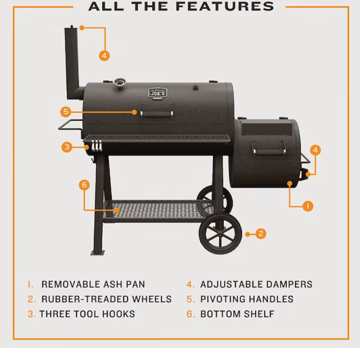 Oklahoma Joe’s Offset Smoker Rental (1, 2 and 3 Day Packages Available)