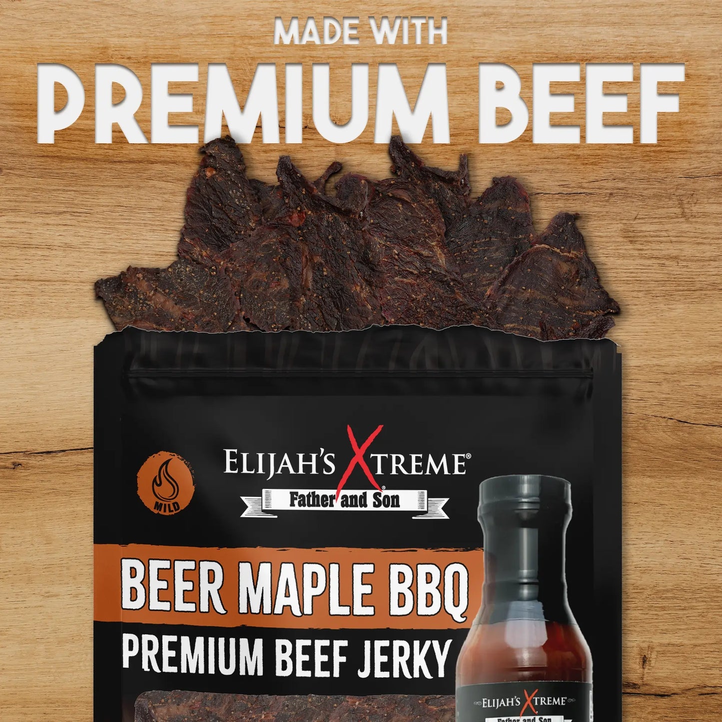 Beer Maple BBQ Beef Jerky - 6 bags (1lb)