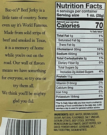 Buc-ee's Ghost Pepper Beef Jerky