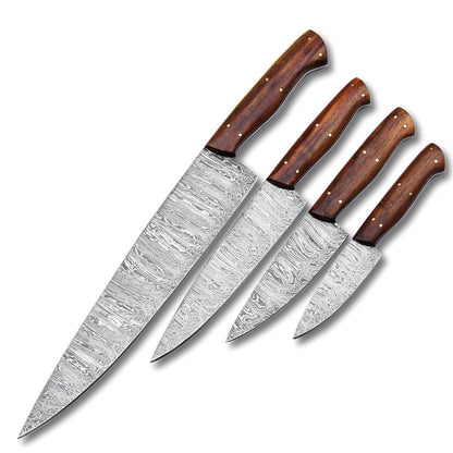 DAMASCUS KITCHEN CHEF KNIVES SET