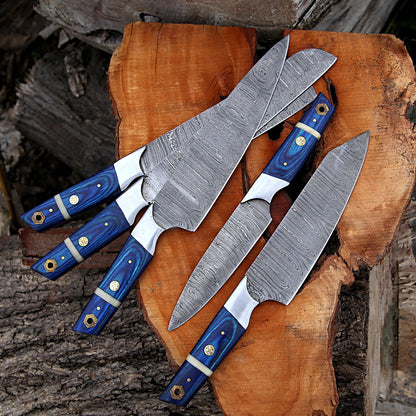 CUSTOM HANDMADE DAMASCUS CHEF SET