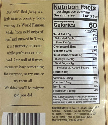 Buc-ee's Hill Country Brand Peppered Beef Jerky