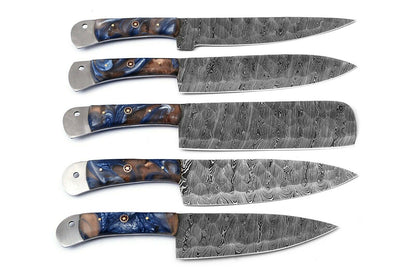 DAMASCUS KITCHEN CHEF KNIVES SET