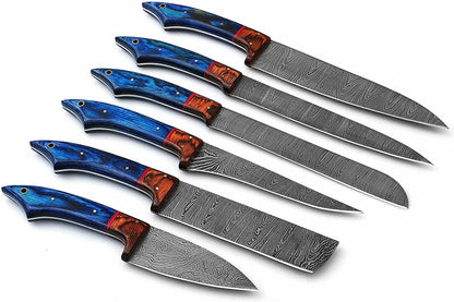 DAMASCUS KITCHEN CHEF KNIVES SET